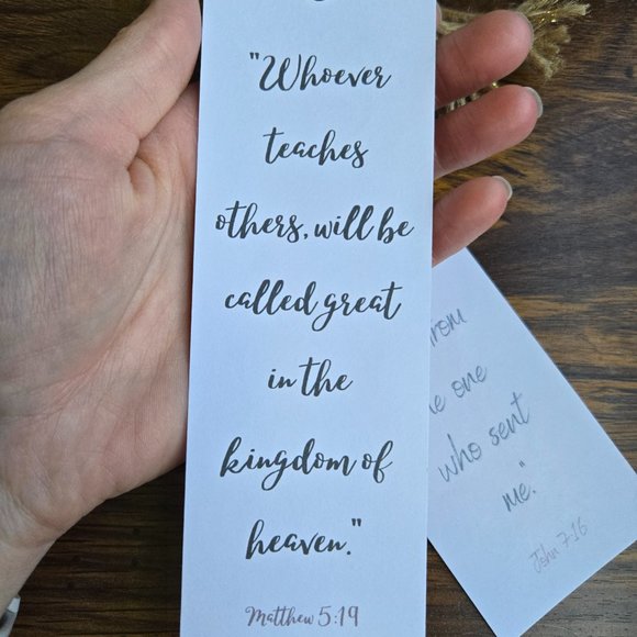 Teacher Appreciation Bible Verse Bookmark | Foil Embossed Scripture Bookmark - Picture 3 of 8